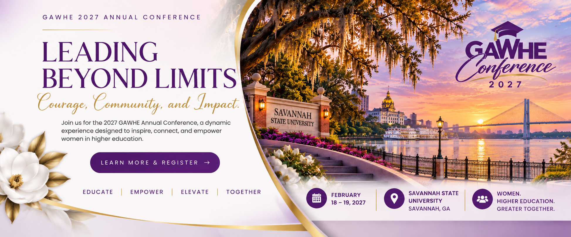 GAWHE 2027 Annual Conference - Leading Beyond Limits: Courage, Community, and Impact - February 18-19, 2027 at Savannah State University